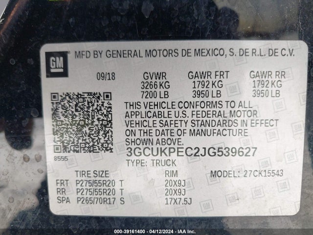 Chevrolet Silverado 1500 Custom 2018 3GCUKPEC2JG539627 Image 9