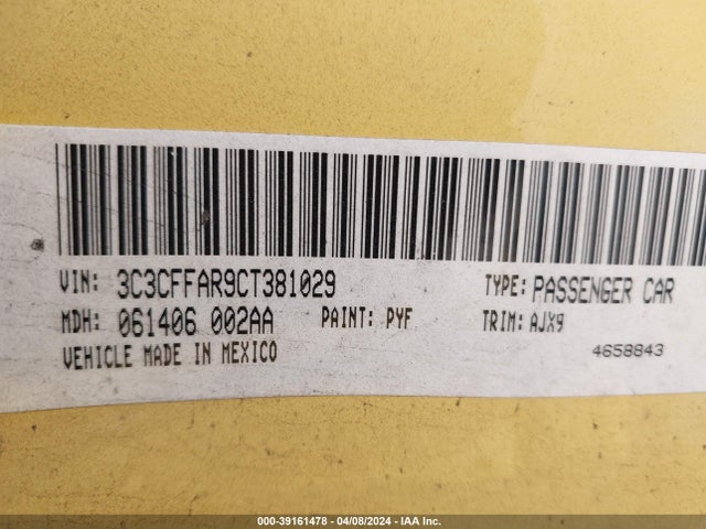 2012 FIAT 500 3C3CFFAR9CT381029 Photo 8