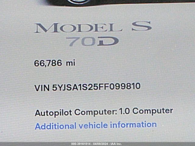 5YJSA1S25FF099810 Tesla Model S 70d/85d/p85d