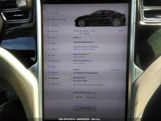 5YJSA1S25FF099810 Tesla Model S 70d/85d/p85d