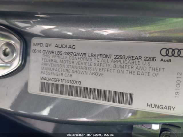 WAUACGFF1F1018703 Audi A3 1.8t Premium