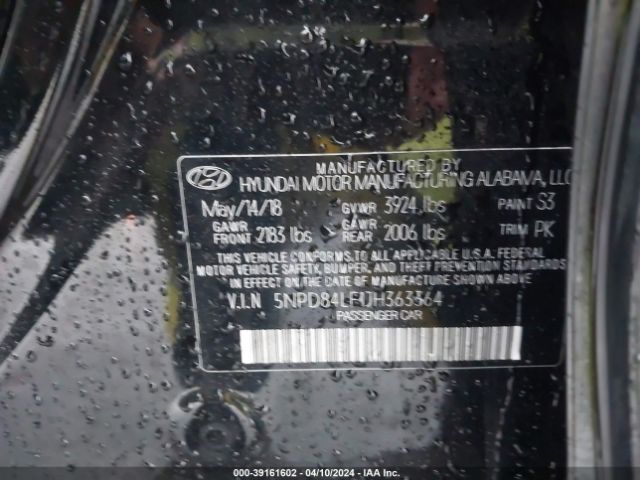 5NPD84LF1JH363364 Hyundai Elantra Value Edition
