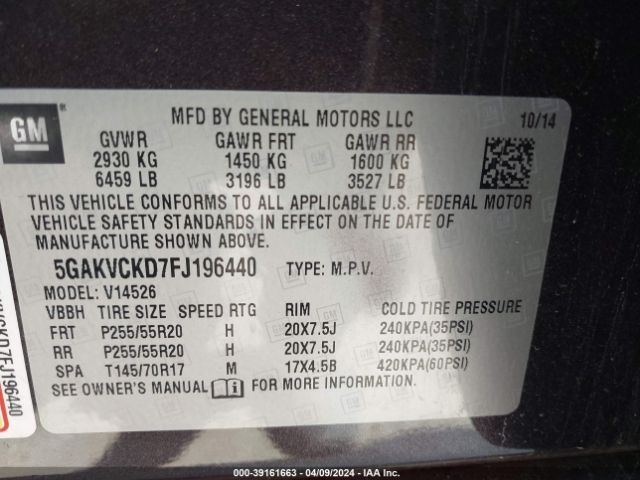 5GAKVCKD7FJ196440 Buick Enclave Premium