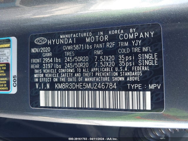 Hyundai Palisade Sel 2021 KM8R3DHE5MU246784 Image 9