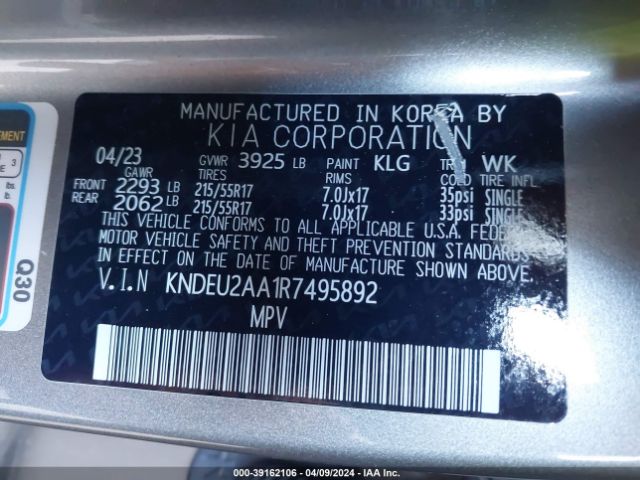 KNDEU2AA1R7495892 KIA SELTOS S