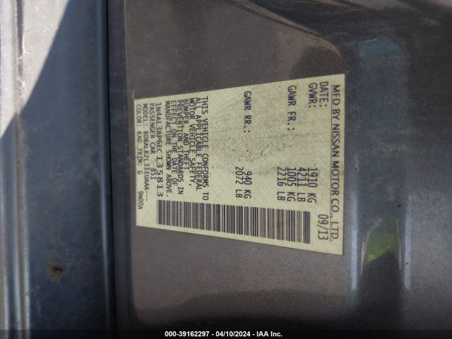 Nissan Altima 2.5 S 2014 1N4AL3AP6EC135813 Image 9
