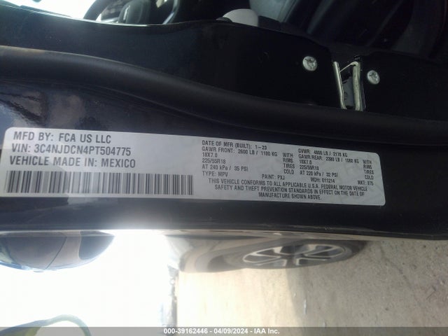 3C4NJDCN4PT504775 Jeep Compass Limited 4x4