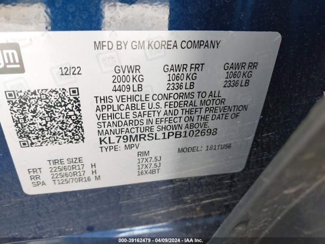 Chevrolet Trailblazer Awd Lt 2023 KL79MRSL1PB102698 Image 9