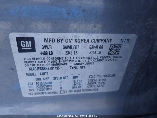 Buick Encore Awd Preferred 2019 KL4CJESB6KB791495 Image 9