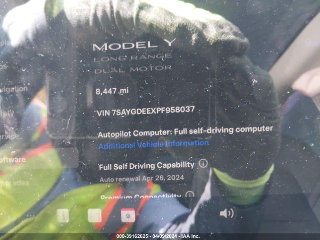 7SAYGDEEXPF958037 Tesla Model Y