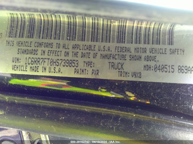 RAM 1500 Express Quad Cab 4x4 6'4 Box 2017 1C6RR7FT0HS739853 Image 9