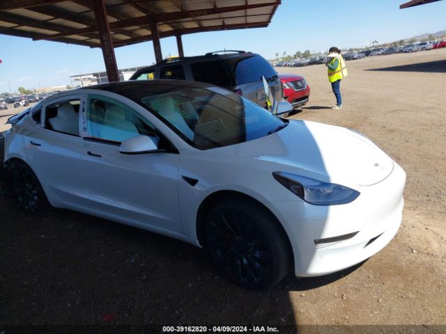Auction sale of the 2023 Tesla Model 3 Performance Dual Motor All-wheel Drive, vin: 5YJ3E1EC7PF590667, lot number: 39162820