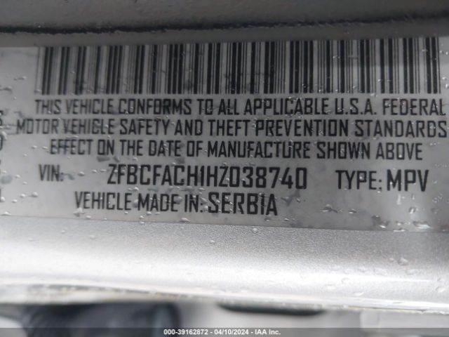 ZFBCFACH1HZ038740 Fiat 500l Lounge