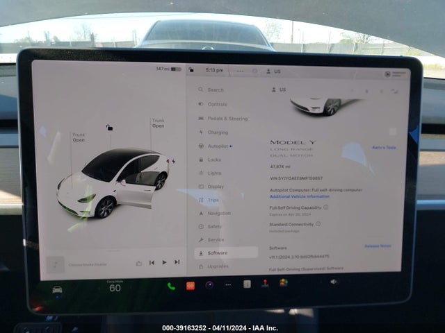 5YJYGAEE9MF159857 Tesla Model Y Long Range Dual Motor All-wheel Drive