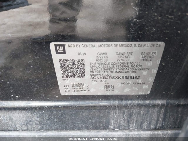 Chevrolet BLAZER RS 2019 3GNKBJRSXKS686192 Image 9