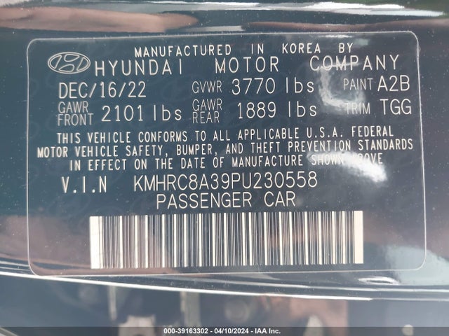 Hyundai Venue Sel 2023 KMHRC8A39PU230558 Image 9