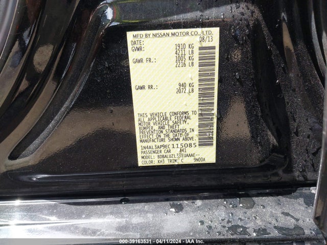 Nissan Altima 2.5 Sv 2014 1N4AL3AP9EC115085 Image 9
