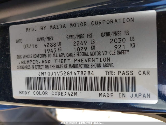 JM1GJ1V52G1478284 Mazda py