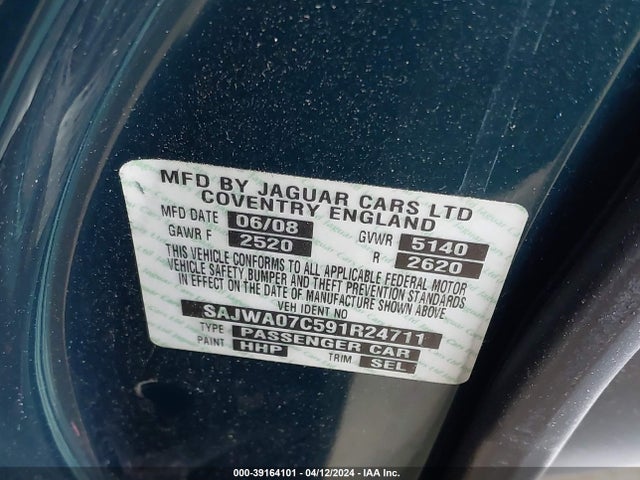 2009 JAGUAR XF SAJWA07C591R24711 Photo 8