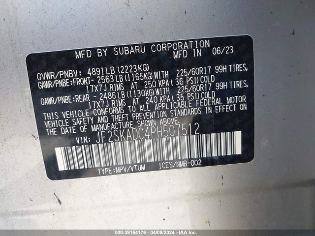 Subaru Forester Premium 2023 JF2SKADC4PH507512 Image 9
