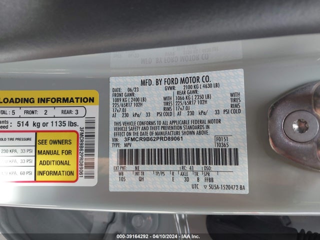 Ford Bronco Sport Big Bend 2023 3FMCR9B62PRD89061 Image 9