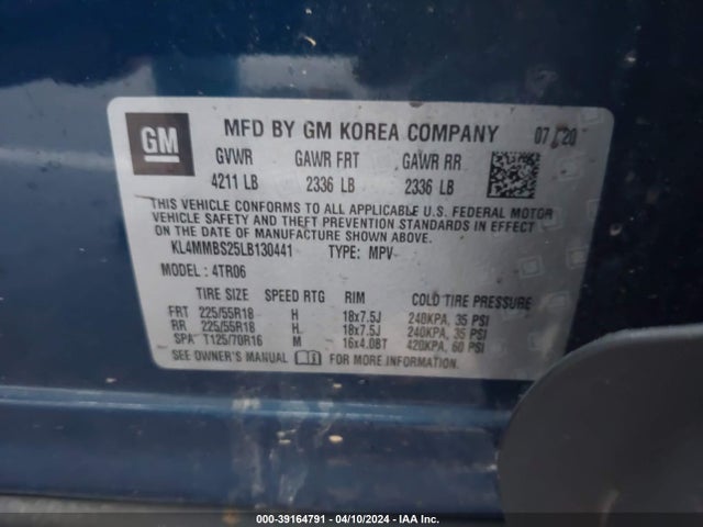 KL4MMBS25LB130441 Buick Encore Gx Fwd Preferred