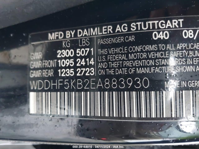 Mercedes-Benz E 350 2014 WDDHF5KB2EA883930 Image 9