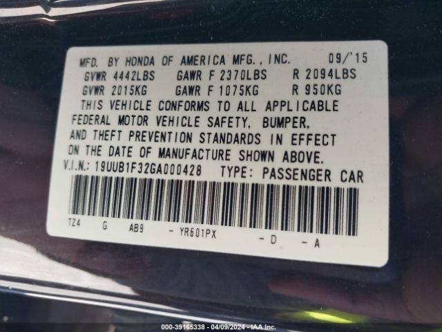 19UUB1F32GA000428 Acura TLX