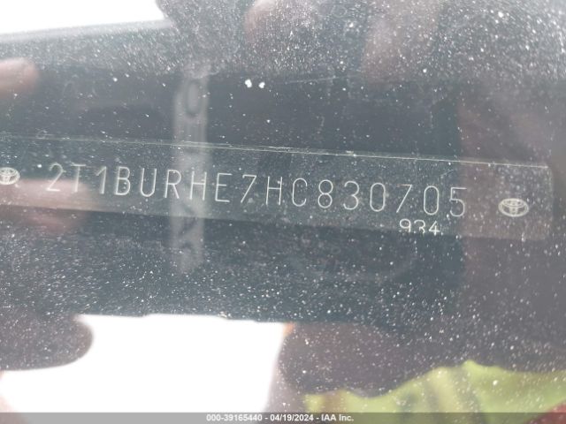 2T1BURHE7HC830705 Toyota COROLLA LE