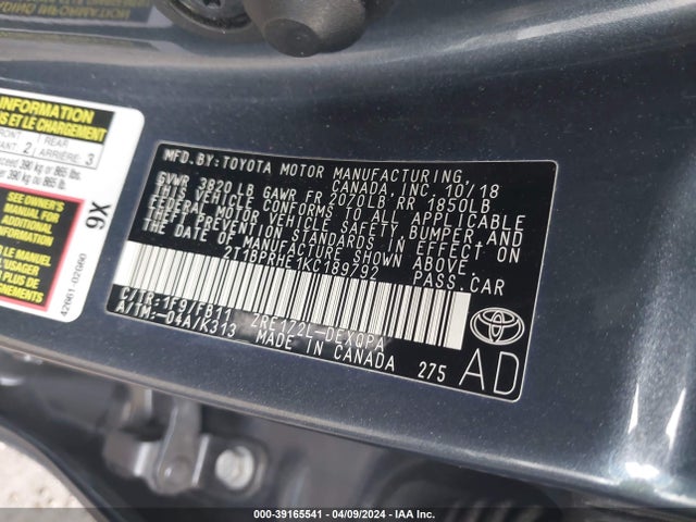 Toyota 2zr-fae 2019 2T1BPRHE1KC189792 Image 26