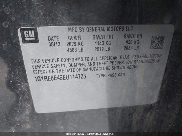Chevrolet Volt 2014 1G1RE6E45EU114723 Image 9