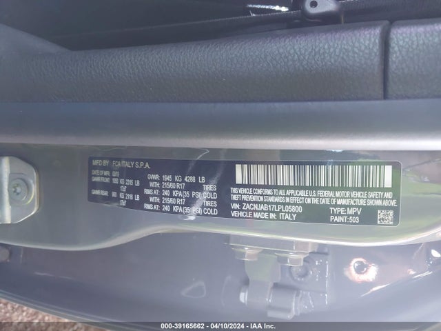 ZACNJAB17LPL05800 Jeep Renegade Latitude