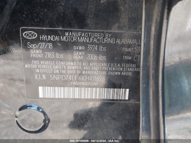 Hyundai ELANTRA SE 2019 5NPD74LFXKH411626 Image 9