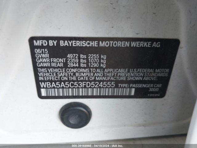 WBA5A5C53FD524555 BMW 528I