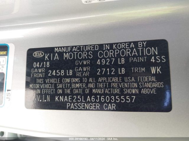 KNAE25LA6J6035557 KIA Stinger Premium