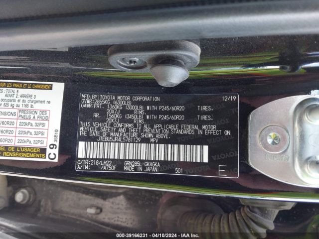 JTEBU5JR4L5781129 Toyota 4runner Nightshade Special Edition