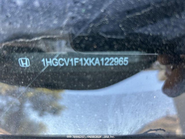 Honda ACCORD LX 2019 1HGCV1F1XKA122965 Image 9