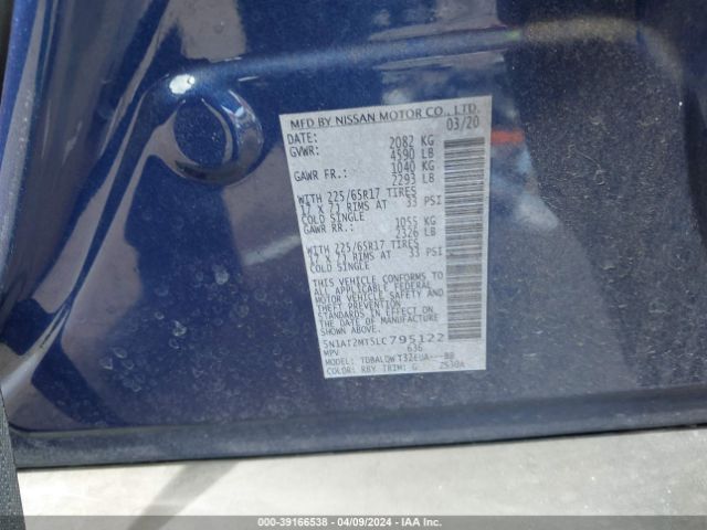 2020 NISSAN ROGUE 5N1AT2MT5LC795122 Photo 8