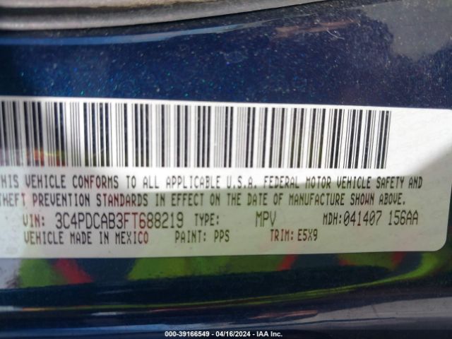 3C4PDCAB3FT688219 Dodge Journey American Value Pkg