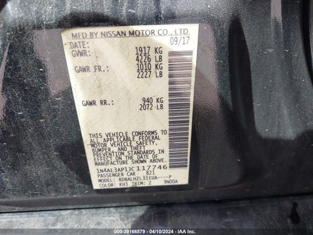 Nissan Altima 2.5 Sr 2018 1N4AL3AP1JC117746 Image 9