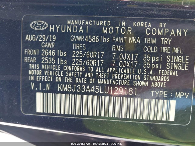 Hyundai Tucson Value 2020 KM8J33A45LU129181 Image 9