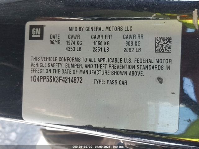 1G4PP5SK3F4214872 Buick Verano