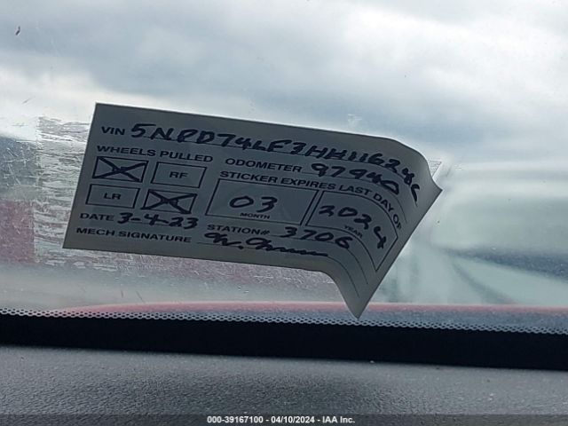 5NPD74LF3HH116246 Hyundai ELANTRA SE