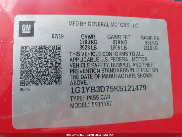 2019 CHEVROLET CORVETTE 1G1YB3D75K5121479 Photo 8