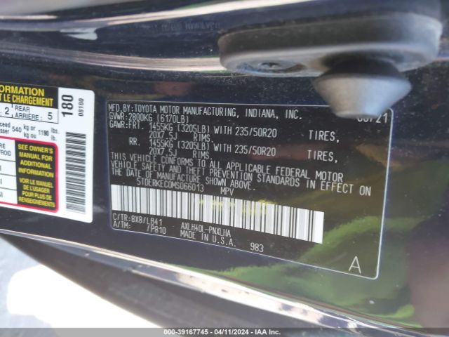 5TDERKEC0MS066013 Toyota Sienna Platinum