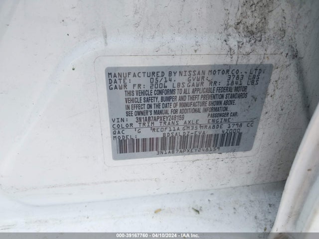 Nissan SENTRA SV 2014 3N1AB7APXEY248159 Image 9