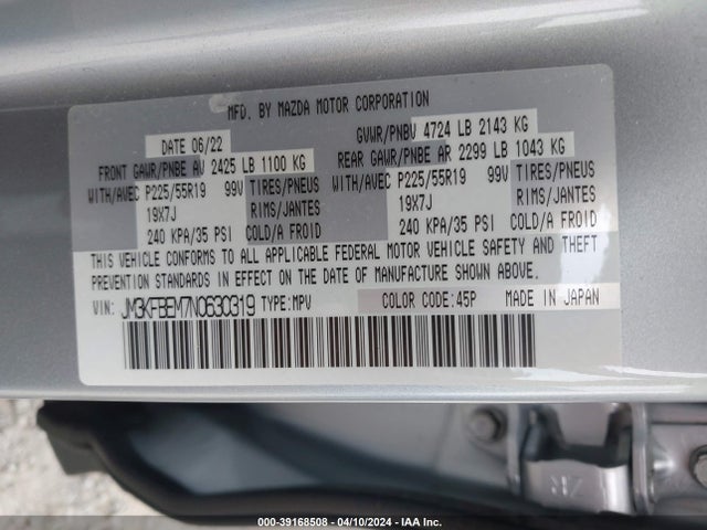 JM3KFBEM7N0630319 Mazda Cx-5 2.5 S Premium Plus