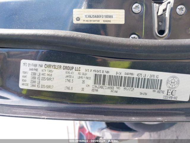 1C4NJDAB6FD100969 Jeep Compass Sport/north