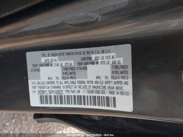 Mazda Mazda3 I Touring 2015 3MZBM1L74FM148523 Image 9