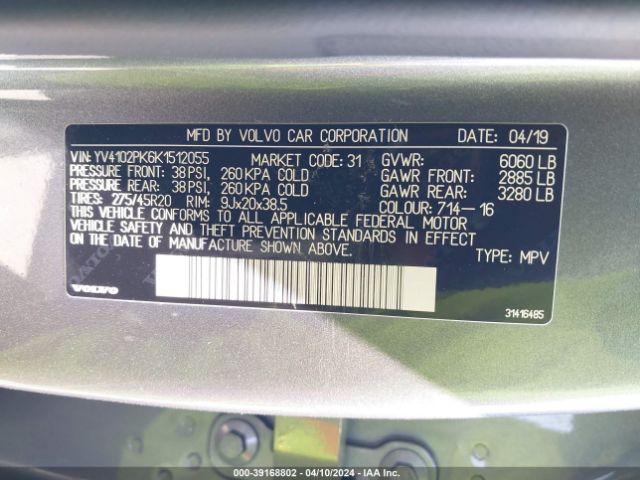 YV4102PK6K1512055 Volvo Xc90 T5 Momentum